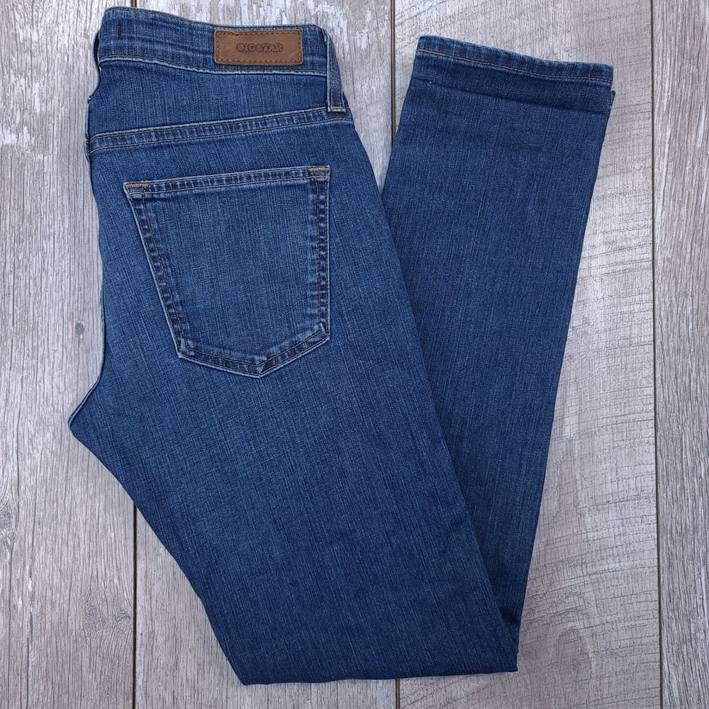 Big Star Billie Boyfriend Jeans Womens 26x30 Blue Distressed Slim Fit Denim